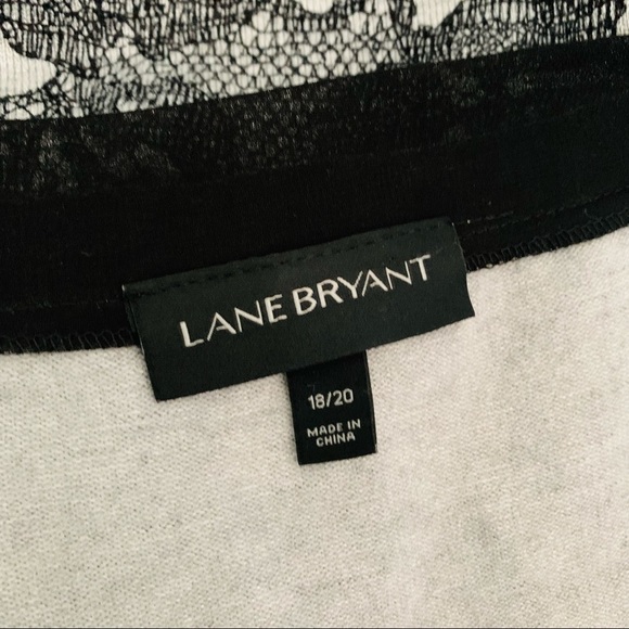 Lane Bryant Printed Chiffon Trim Sweater Size 18/20 - Picture 6 of 6